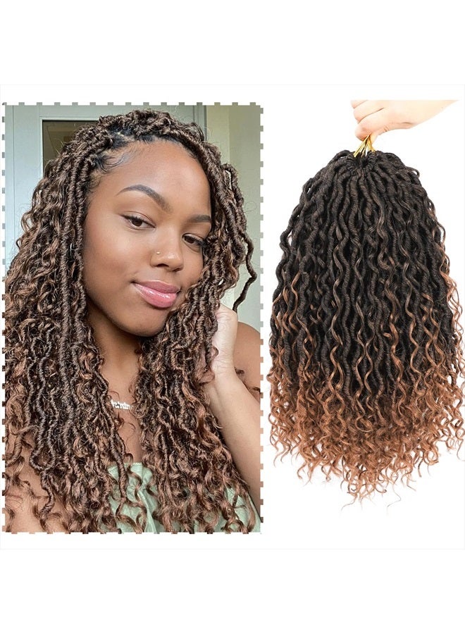 SAMBRAID 6 Packs Goddess New Locs Crochet Hair, 14 Inch Hippie Locs, Crochet Braids Hair for Black Women, with More Small curls, Faux Bohemia Locs, Boho Style(14 Inch, 6Packs, T1B/30) - Image 1