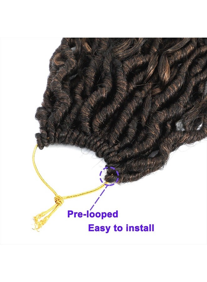 SAMBRAID 6 Packs Goddess New Locs Crochet Hair, 14 Inch Hippie Locs, Crochet Braids Hair for Black Women, with More Small curls, Faux Bohemia Locs, Boho Style(14 Inch, 6Packs, T1B/30) - Image 5