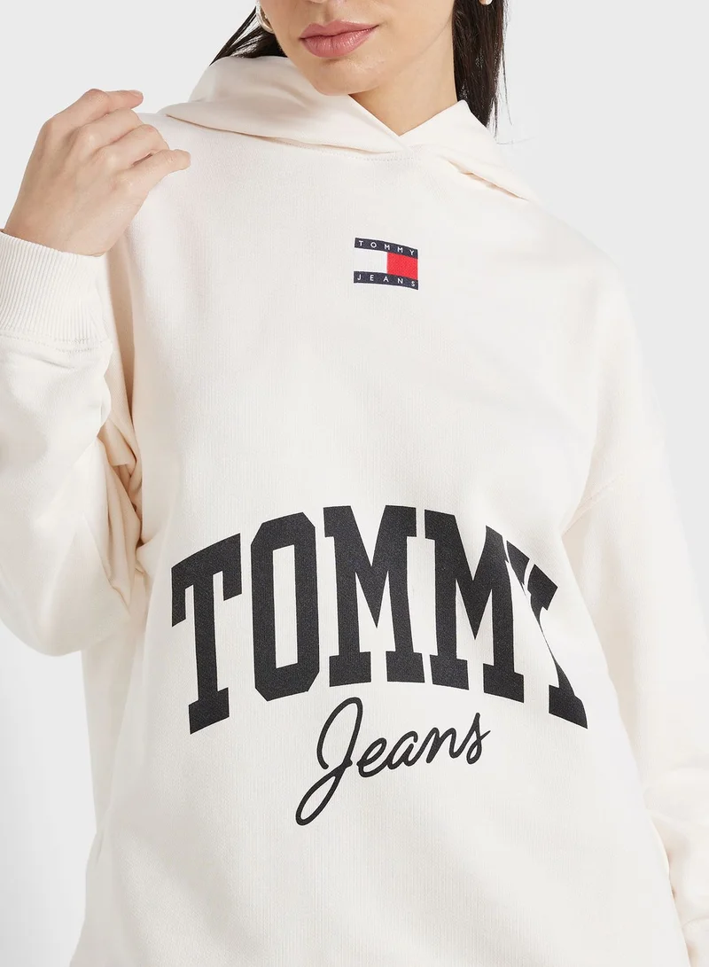 TOMMY JEANS Logo Knitted Hoodie
