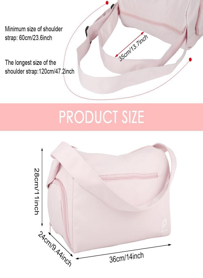 PALAY® Gym Bag with Shoe Compartment Workout Sport Duffle Bags for Women Travel Waterproof Shoulder Overnight Bag Lightweight Carry on Tote Bags for Swim, Yoga, Dance(Pink - Image 2