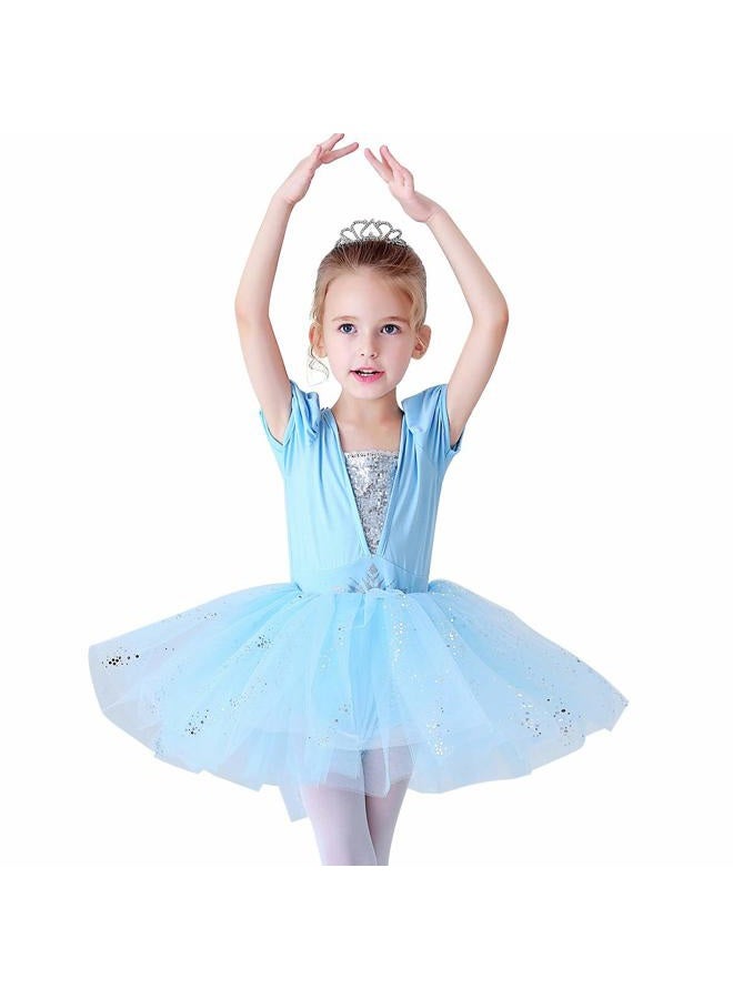 CinheyU Halloween Costumes Frozen Elsa Princess Ballerina Tutu Dress for Baby Girls Birthday Christmas Fancy Party Outfits 110 - Image 4