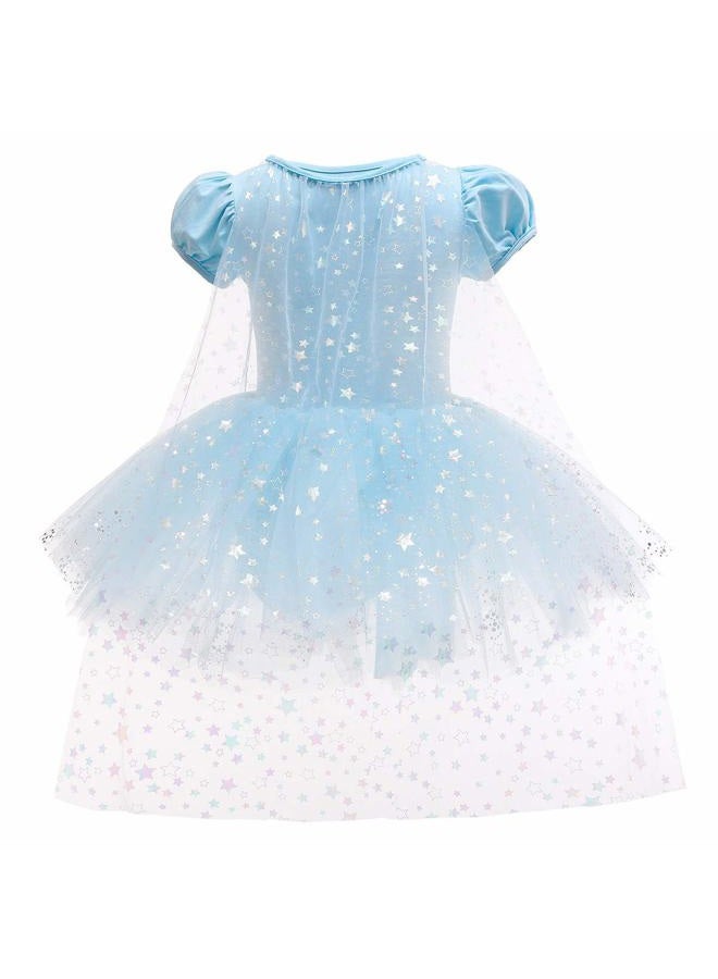 CinheyU Halloween Costumes Frozen Elsa Princess Ballerina Tutu Dress for Baby Girls Birthday Christmas Fancy Party Outfits 110 - Image 3