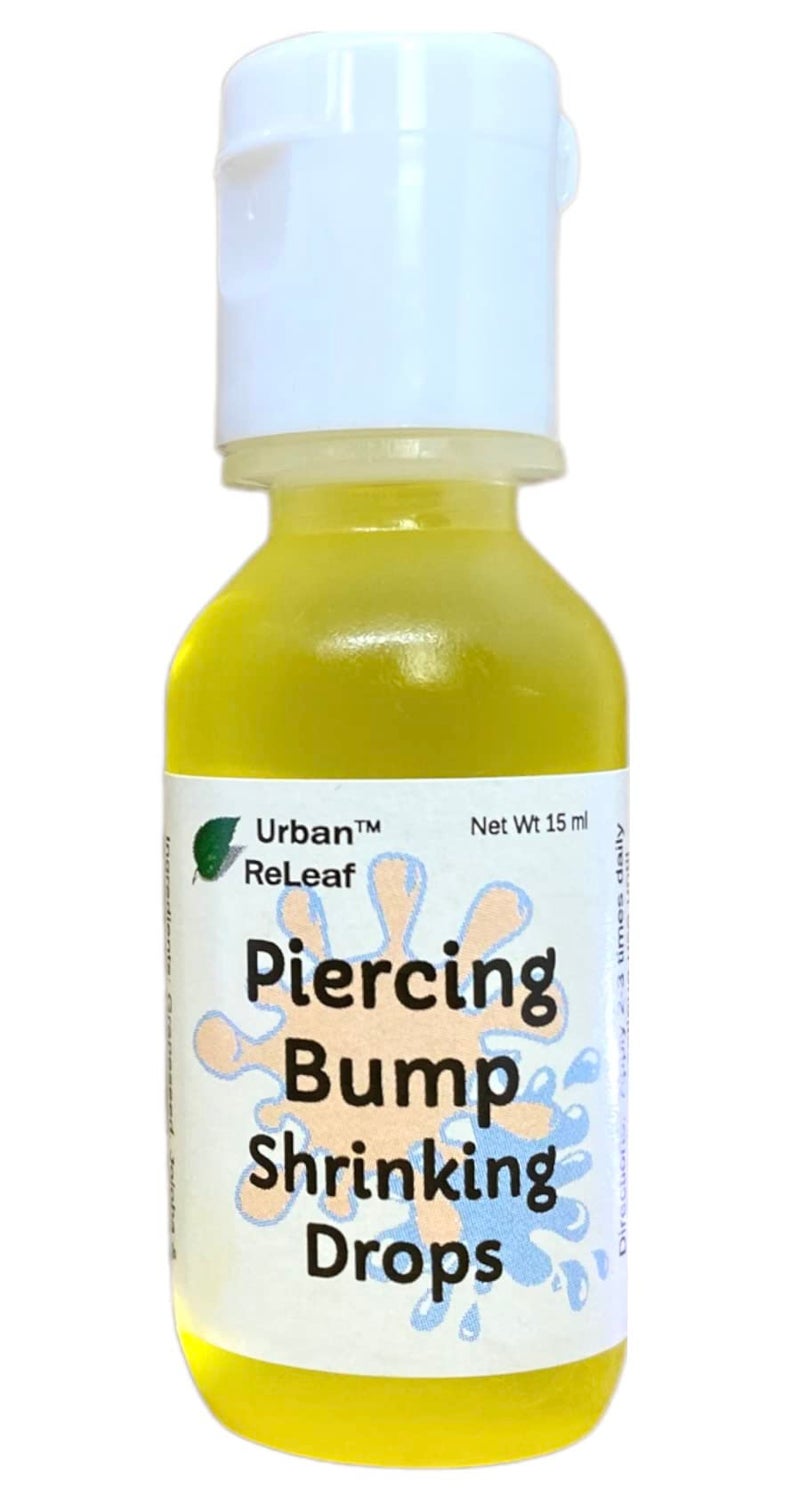Urban ReLeaf Piercing Bump Shrinking Drops! Keloid Bumps Gentle Effective Aftercare Solution. Natural Essential Oils. Fast Removal Help for Scars Nodules Cartilage Nose Ear Spots. Clean Soothe - Image 1