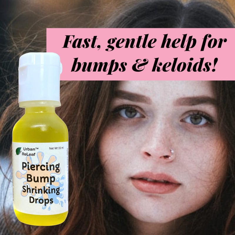 Urban ReLeaf Piercing Bump Shrinking Drops! Keloid Bumps Gentle Effective Aftercare Solution. Natural Essential Oils. Fast Removal Help for Scars Nodules Cartilage Nose Ear Spots. Clean Soothe - Image 2