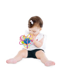 HOLA Hola Teething Rings, Soft TPU Material for Gentle Gum Massage, Spinning Ball with Fun Sound Effects, Movable Rings for Fine Motor Skills, Teething Relief for Babies, Baby Rattle Toy, Teether 0M+  - Image 2