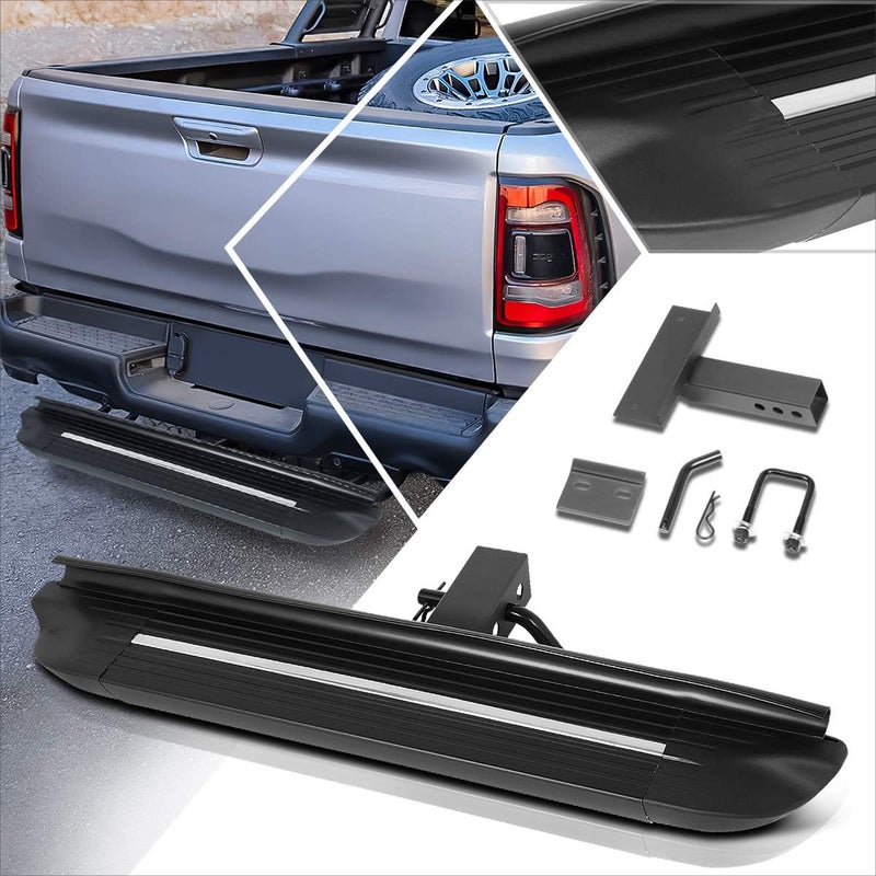 PM Performotor Universal Black Towing Hitch Step Board Fits 2 Inch Receiver Trailer Pickup,Rear Bumper Guard | 21" L X 4" W (Black) - Image 1