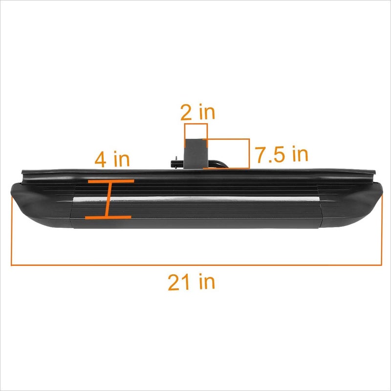 PM Performotor Universal Black Towing Hitch Step Board Fits 2 Inch Receiver Trailer Pickup,Rear Bumper Guard | 21" L X 4" W (Black) - Image 3