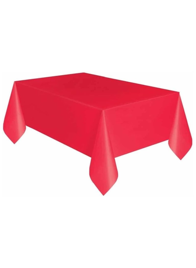 Plastic Table Cover 137cmX183cm Red 