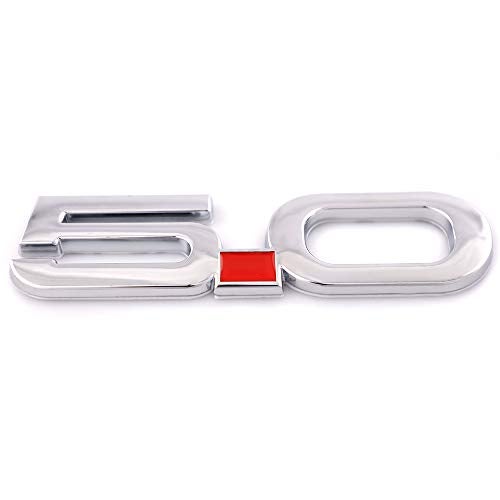 UpAuto 2pcs 5.0 Emblems Metal Badge 3D Self-Adhesive Logo Sticker for 2011 2012 2013 2014 Ford Mustang Gt (Silver) - Image 4