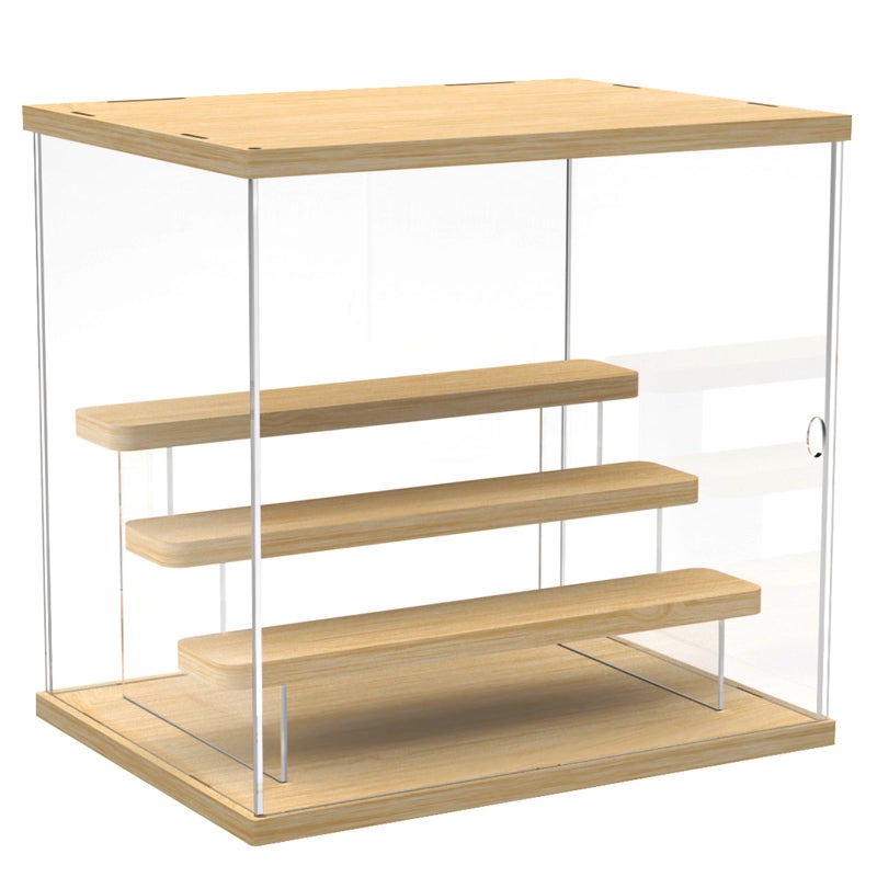 DuvinDD Acrylic Display Case with 4Tier Collectibles Stand Clear Figure Display Case with Door Countertop Display Box Dustproof Storage Organizer 125 L x 10 D x 12 H - Image 2