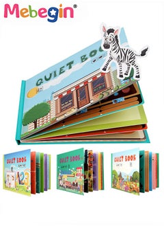 MEBEGIN 4PCS Quiet Book, Montessori Busy Book, Preschool Learning Activities Quiet Books for Toddlers, Educational Toddler Sensory Toy Busy Book for Kids to Develop Learning Skills  - Image 1