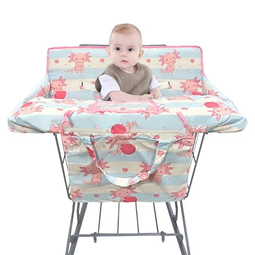 gxfcymxbd Shopping Cart Cover for Baby2in1 Baby Cart Covers with Portable Cloth Bag Cart Seat Pad for Babies Grocery Cushion Cover RestaurantSuitable for All Supermarkets and Restaurants - Image 3