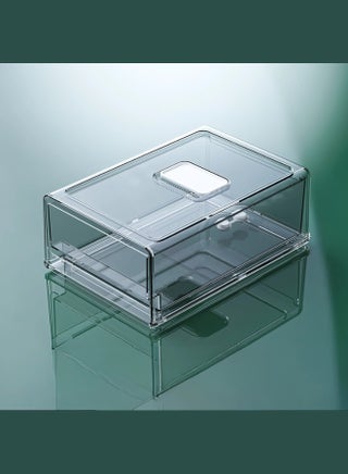 منظم مطبخ لتخزين الطعام في الثلاجة، صندوق ثلاجة قابل للتكديس، حاوية طعام قابلة للسحب مع صمامات تصريف سفلية للفريزر والمطبخ والحمام والثلاجة، منزلية خالية من (BPA). (متوسط الحجم) - pzsku/Z3468C3295CE02357A7F1Z/45/_/1739339912/027d3ab4-1efd-44f3-bfaf-dd0ef9733e26