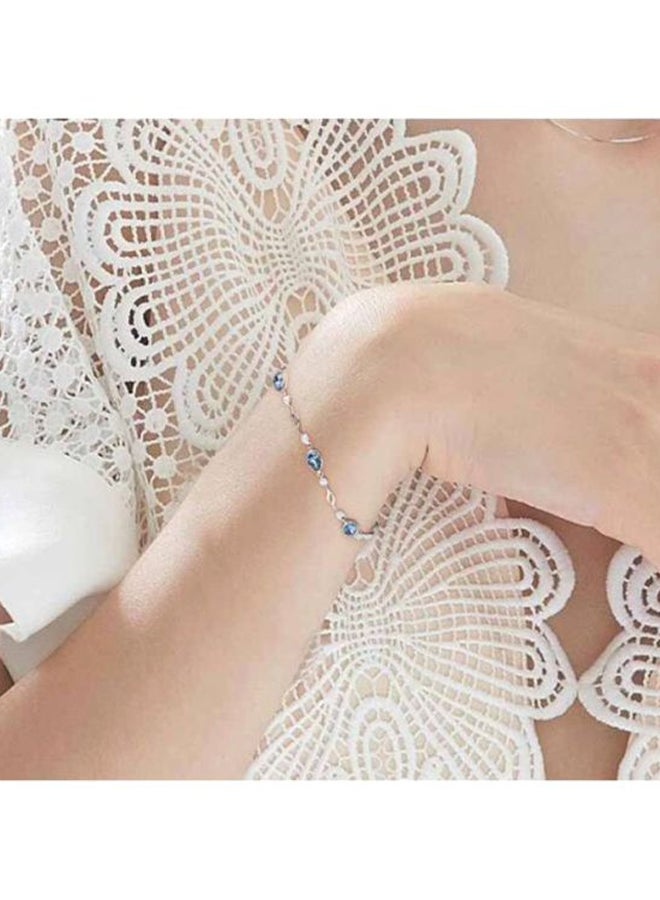 اليشمك سوار من الفضة الإسترليني مرصع بأحجار على شكل قطرة ماء - Image 3