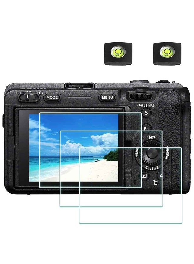 ULBTER Screen Protector for Sony Alpha FX30 & Hot Shoe Cover, ULBTER Tempered Glass for Sony Cinema Line FX30 0.3mm 9H Hardness Anti-Scrach Anti-Fingerprint Anti-Bubble [3+2 Pack] - Image 1