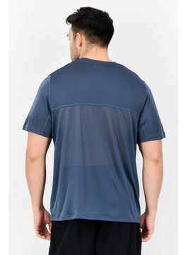 Reebok Men Sportswear Fit Short Sleeve Outdoor T-shirt, Dark Teal Blue  - Image 3