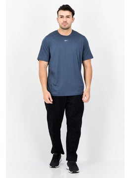 Reebok Men Sportswear Fit Short Sleeve Outdoor T-shirt, Dark Teal Blue  - Image 2