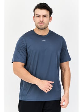 Reebok Men Sportswear Fit Short Sleeve Outdoor T-shirt, Dark Teal Blue  - Image 1