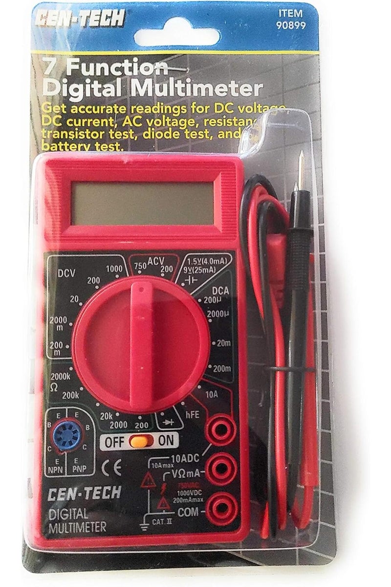 Cen-Tech Centech Digital Amp Ohm Volt Meter AC/DC Multimeter - Image 4