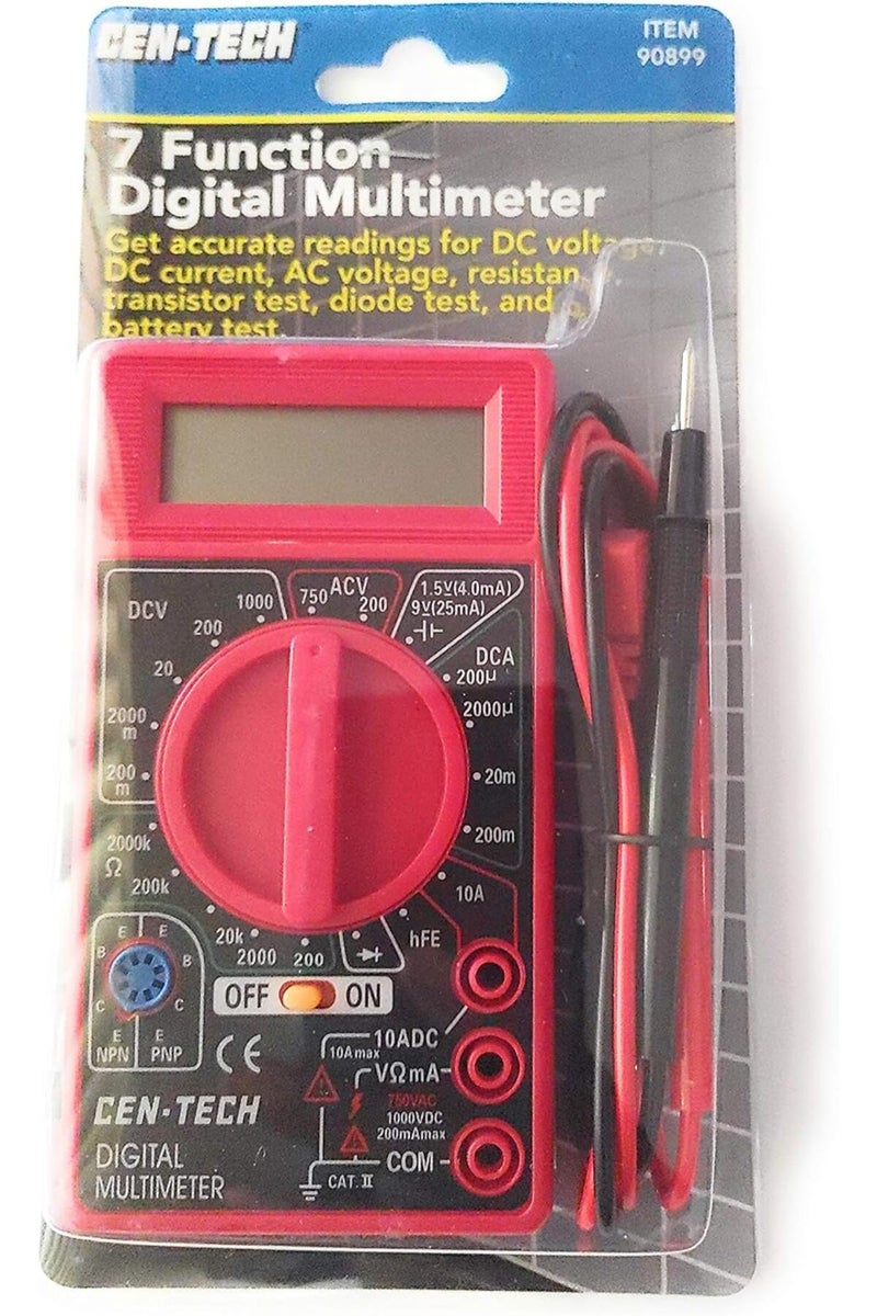 Cen-Tech Centech Digital Amp Ohm Volt Meter AC/DC Multimeter - Image 1