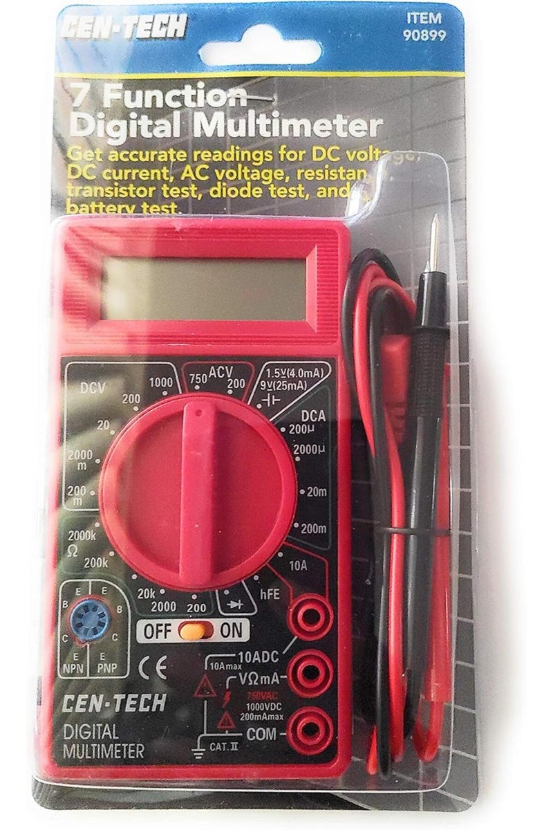 Cen-Tech Centech Digital Amp Ohm Volt Meter AC/DC Multimeter - Image 2