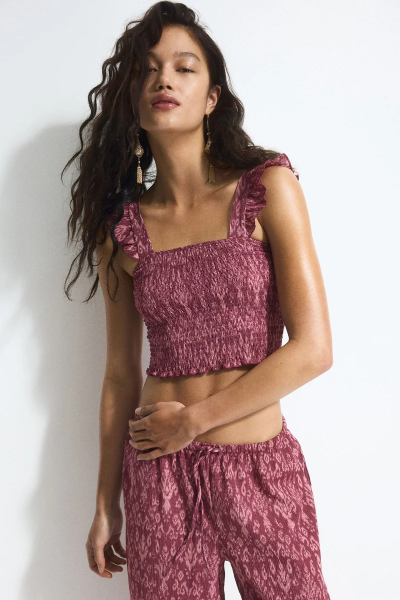 H&M Smocked cropped top