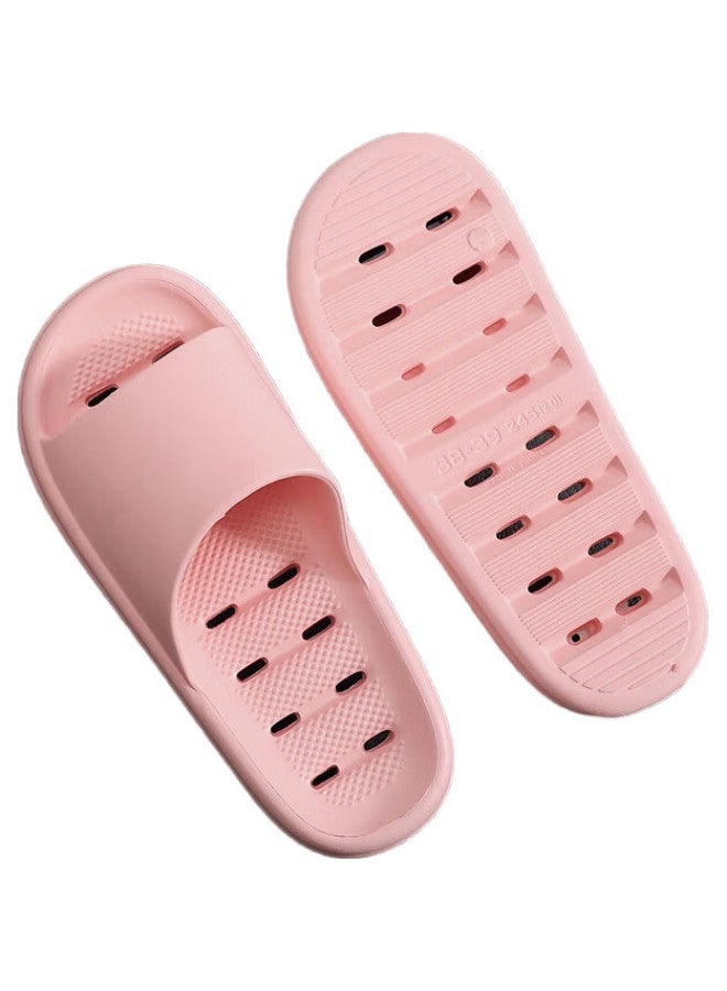 Men'S Hollow Out Bathroom Shower Slippers Home Quick-Drying Breathable Anti-Odor Couple Women'S Sandals Pink 40-41