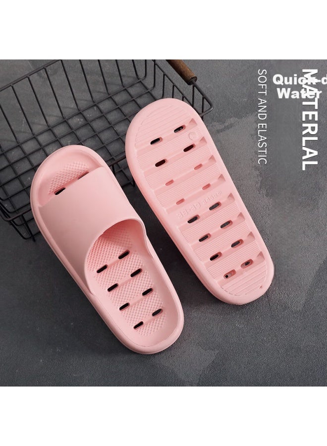 Scarecrow Strawman Men's Hollow Out Bathroom Shower Slippers Home Quick-drying Breathable Anti-odor Couple Women's Sandals Pink 40-41 - Image 3