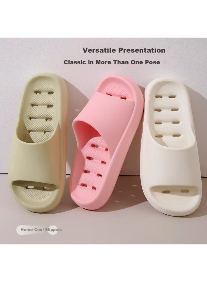 Scarecrow Strawman Men's Hollow Out Bathroom Shower Slippers Home Quick-drying Breathable Anti-odor Couple Women's Sandals Pink 40-41 - Image 2