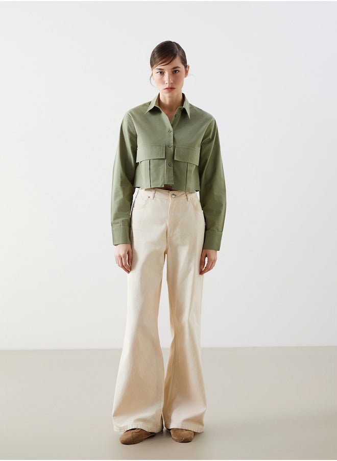Crop Poplin Women's Shirt