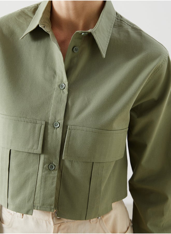 Crop Poplin Women's Shirt