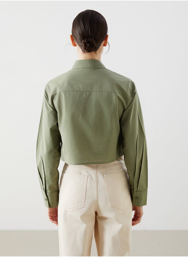 Crop Poplin Women's Shirt