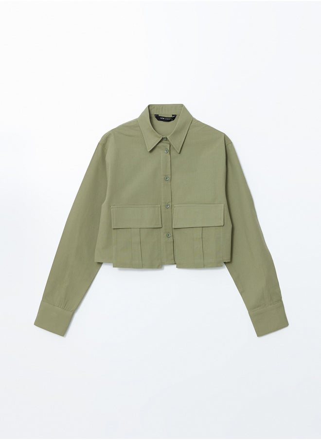 Crop Poplin Women's Shirt