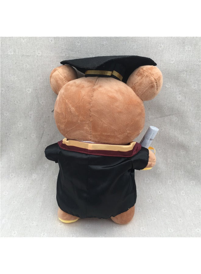Graduation Photo Gift Doll Doctor Hat Easy Bear Bachelor's Clothing Commemorative Gift Cartoon Plush Toy Doll Doll-Color:Paragraph 5-Height:About 30cm