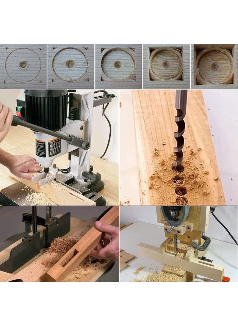 DIY Crafts DIY Crafts 95mm Square Hole Drill Bit Steel Woodworking Mortiser Hardness Sharp Durable Mortising Chisel Set for Wood Mortising Chisel Bit Auger Spur Cutter Woodworking Carpentry Drilling Tool 2  - Image 2