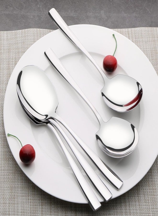 Ramddy Stainless Steel Serving Spoon Set of 6, 8.4 Inches Large Serving Spoons for Buffet - Image 2
