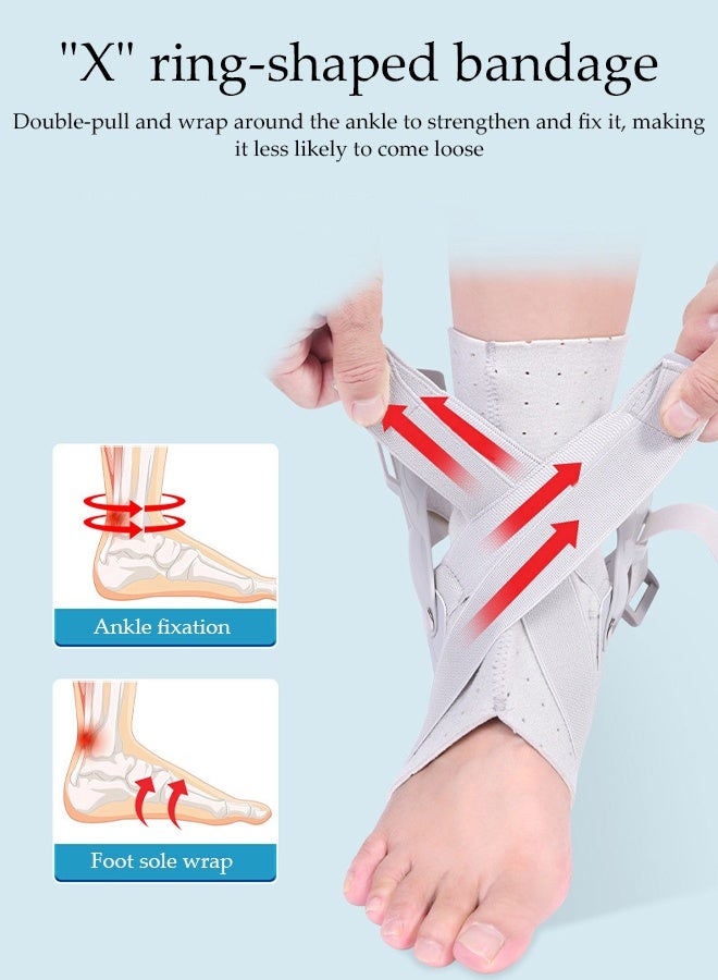 DUNISO Ankle and Foot Wrap, Adjustable Ankle Support Brace, Plantar Fasciitis Arch Sleeve, Ankle Sprain Support, Pain and Swelling Relief, One Size Fits All  - Image 2