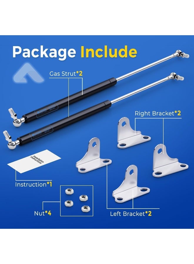 ARANA ARANA 23 inch 200 LB Gas Prop Struts Shocks with L Mounting Brackets  - Image 3
