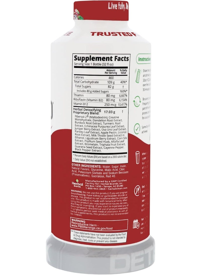 هيربال كلين مشروب ديتوكس، بنكهة فاكهة التنين، 32 أونصة سائلة - Image 2