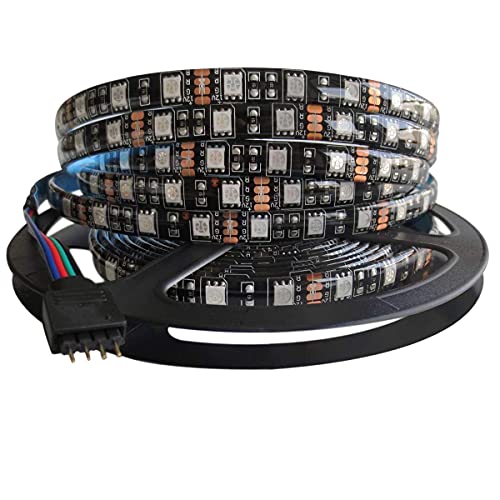 Tx 5M Black PCB 5050 RGB LED Strip Waterproof IP65 300 SMD Black PCB Board DC 12V Flexible Light - Image 1