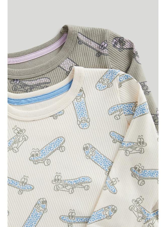 مذركير طقم بيجاما سكيت مضلع قطعتين - Image 3