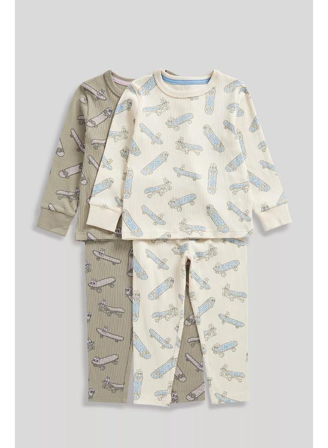 مذركير طقم بيجاما سكيت مضلع قطعتين - Image 2