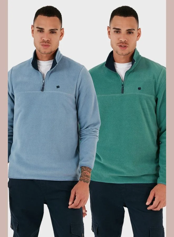 بوراتي بوراتي قميص رجالي بياقة مرتفعة مقاوم للتكوير قطعتين