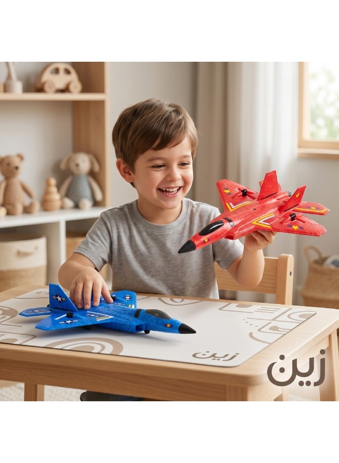 زين مجموعة زين للطائرات المقاتلة الشبحية ذات الأداء العالي - عبوة مزدوجة (أحمر وأزرق) - Image 2