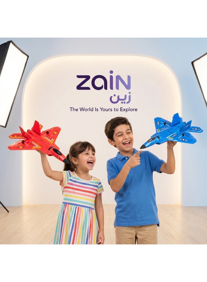 زين مجموعة زين للطائرات المقاتلة الشبحية ذات الأداء العالي - عبوة مزدوجة (أحمر وأزرق) - Image 3