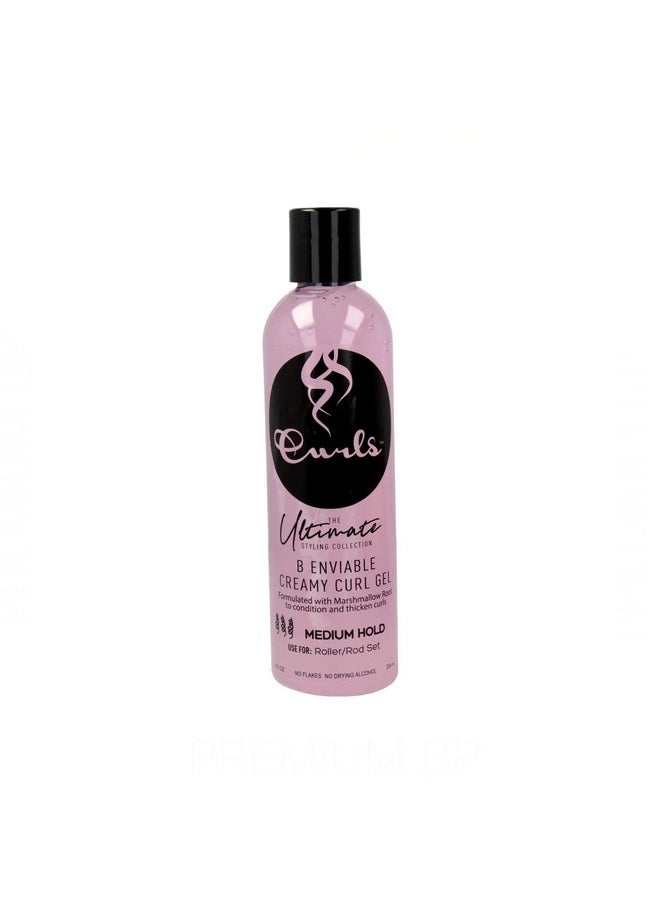 Curls The Ultimate Styling Collection B Enviable Creamy Curl Gel (Medium Hold) 8 Ounces Pink  - Image 1
