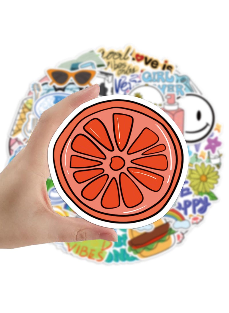 قوس قزح أورينبو 53 قطعة من الملصقات اللطيفة لزجاجات المياه ملصقات أصلية مقاومة للماء لأجهزة الكمبيوتر المحمول والهاتف والتزلج على الجليد وملصقات جمالية للأطفال والمراهقين والفتيات والطلاب - Image 2