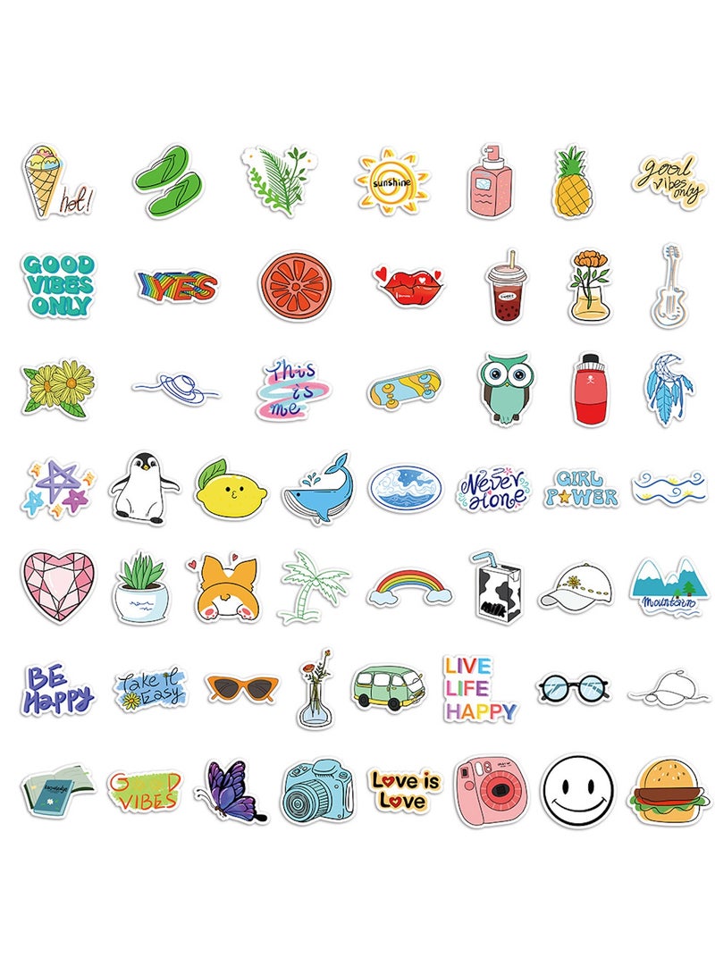 قوس قزح أورينبو 53 قطعة من الملصقات اللطيفة لزجاجات المياه ملصقات أصلية مقاومة للماء لأجهزة الكمبيوتر المحمول والهاتف والتزلج على الجليد وملصقات جمالية للأطفال والمراهقين والفتيات والطلاب - Image 4