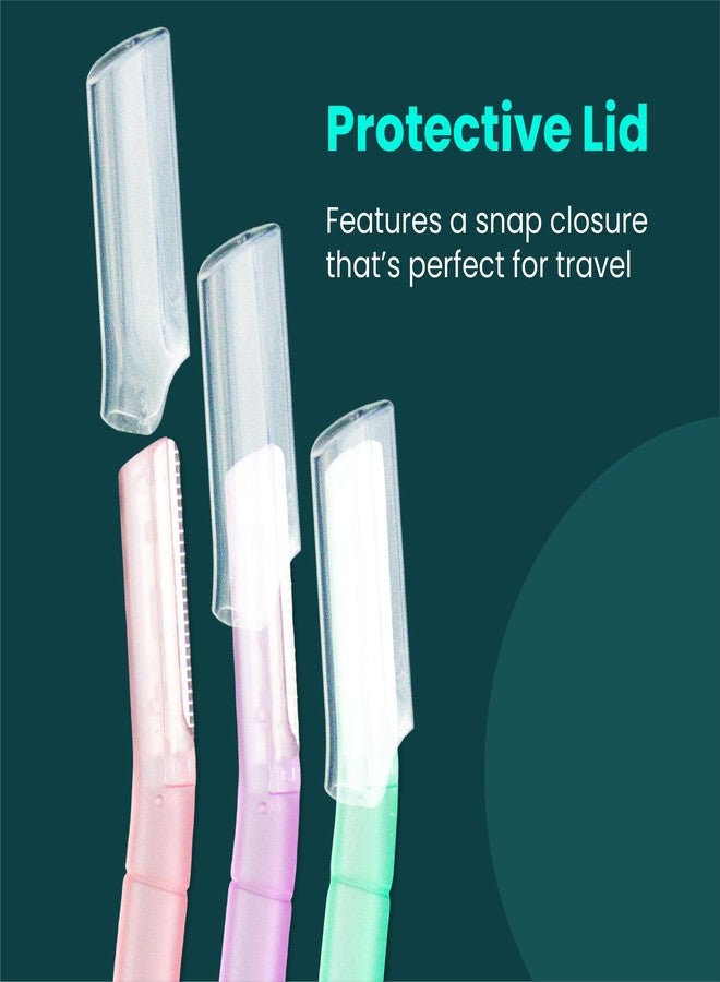 Lindo Brow Razor - Eyebrow Razor & Dermaplaning Tool, Multipurpose, Exfoliation, Face and Peach Fuzz facial Hair Removal dermaplane (6pcs) - Image 4