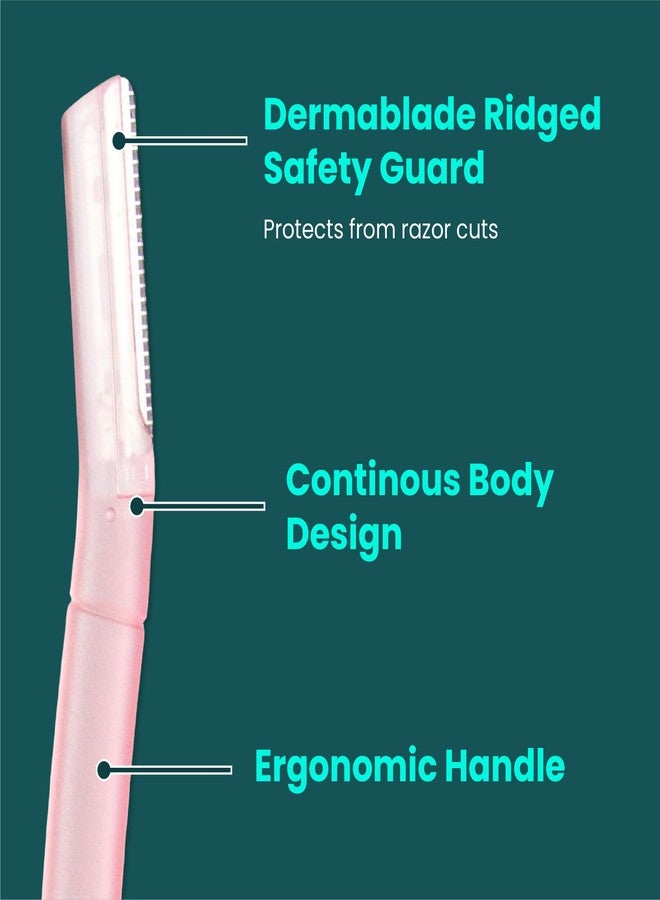 Lindo Brow Razor - Eyebrow Razor & Dermaplaning Tool, Multipurpose, Exfoliation, Face and Peach Fuzz facial Hair Removal dermaplane (6pcs) - Image 5